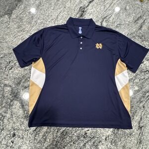 Notre Dame Fighting Irish Shirt Mens Navy Blue Gold NCAA Football By KA Inc  3XL
